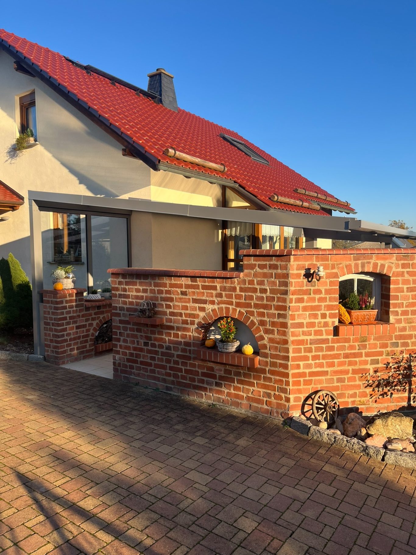Terassenüberdachung mit Festverglasung